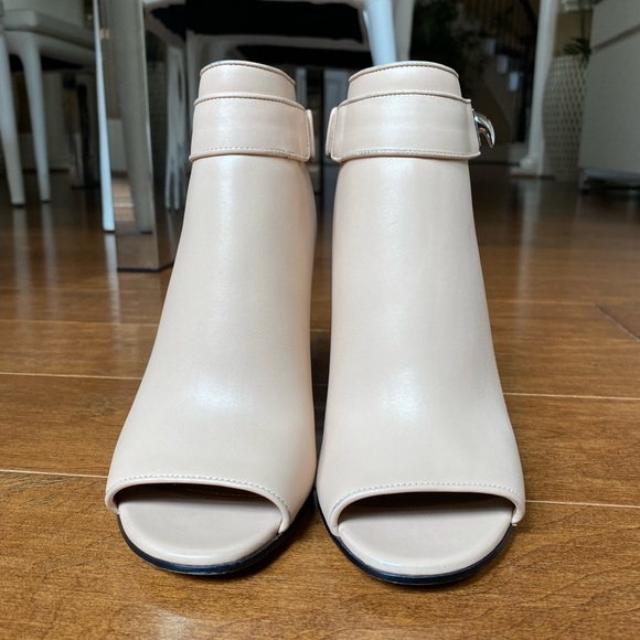 NEW Givenchy Shark Lock Open Toe Wedge Ankle Booties - Picture 6 of 15